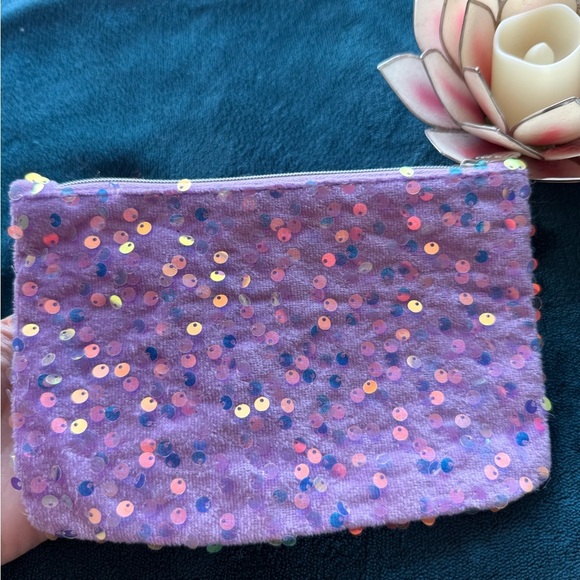Ipsy Sequin Purple Clutch - Picture 2 of 3